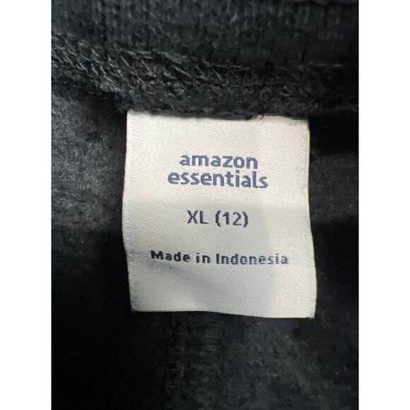 Amazon Essentials Boys XL Black Fleece Jogger Sweatpants Warm Lounge Pants - Picture 2 of 9